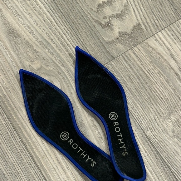 Rothy's Women's Flats in Black with Blue Trim - Picture 5 of 5